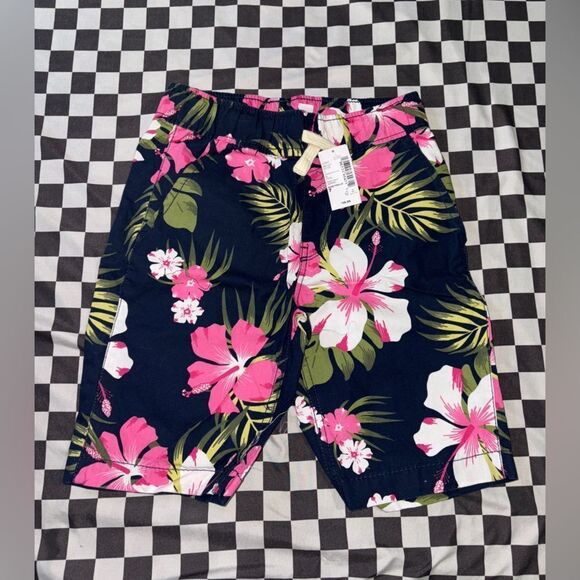 Nwt size 7 pull up hawaiin flower shorts by children’s place - Picture 1 of 2